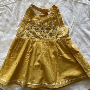 Artisan NY embroidered halter babydoll tank top